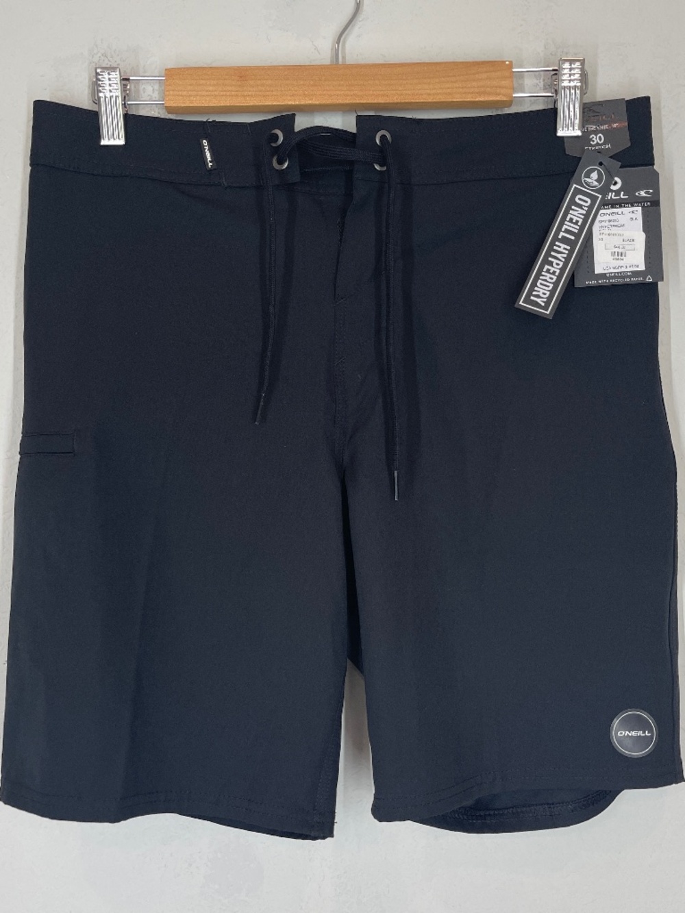 O'neill Hyperfreak Men's Board Shorts Size 30 Stretch  Black Swim Surf